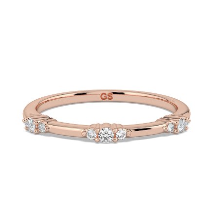 Cluster with 3 Diamonds Stacker Ring