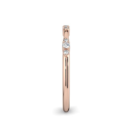 Cluster with 3 Diamonds Stacker Ring