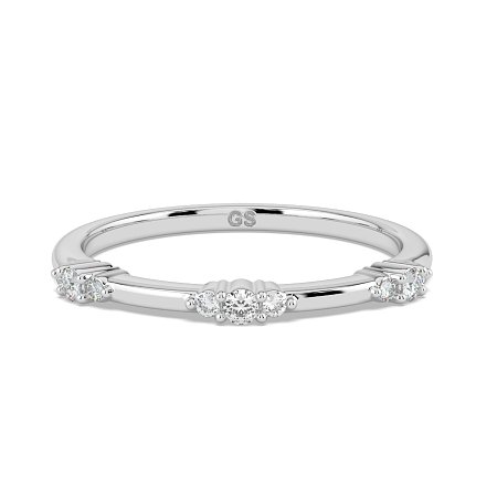 Cluster with 3 Diamonds Stacker Ring