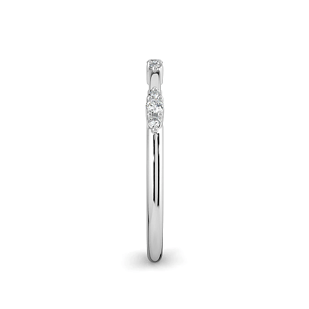 Cluster Stacker Wedding Ring with Natural Diamonds 0.07ct Total Weight