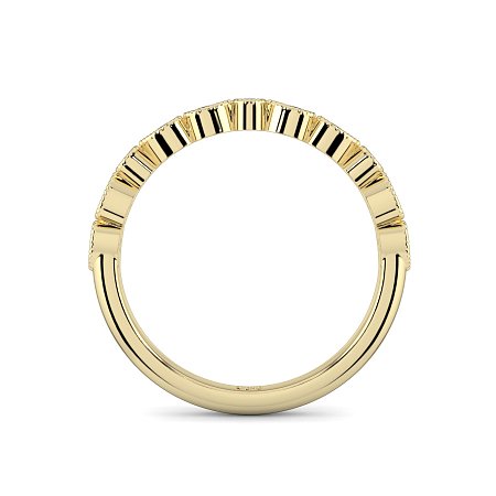 Stacker Ring with Milgrain on Pear and Round Shaped Bezels