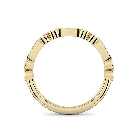 Stacker Ring with Milgrain on Oval and Round Shaped Bezels