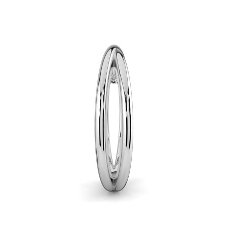 Plain Cross-Over Stacker Ring with Single Diamond