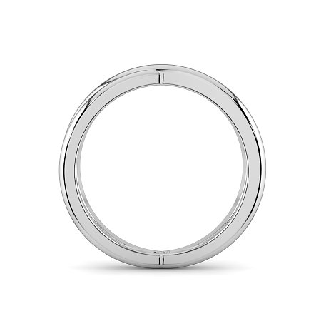 Plain Cross-Over Stacker Ring with Single Diamond