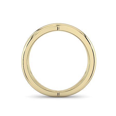 Plain Cross-Over Stacker Ring with Single Diamond