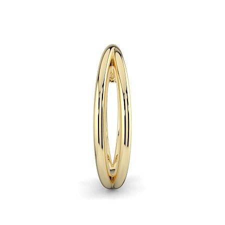 Plain Cross-Over Stacker Ring with Single Diamond