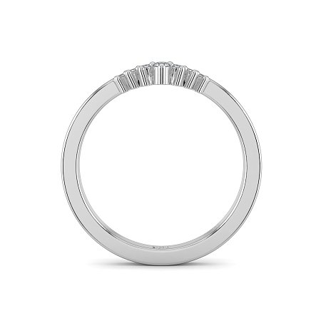 Curved Stacker Ring with Diamonds Channel