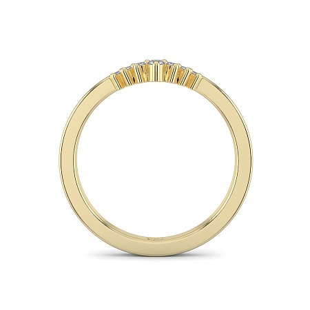 Curved Stacker Ring with Diamonds Channel