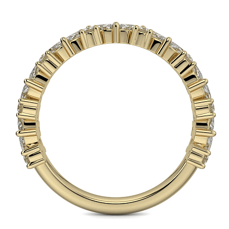 18ct Wg Scattered Marqui and Round Diamond Band