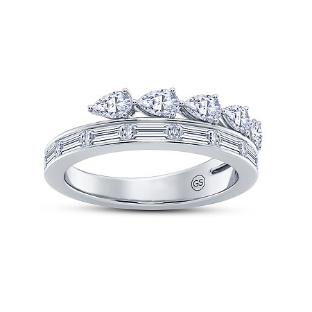 Wedding Ring with LG Diamonds 1.05ct Total Weight