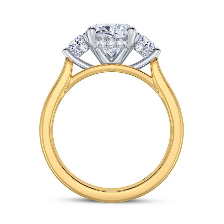 3 Stones Engagement Ring with IGI LG Diamonds 2.63ct Total Weight
