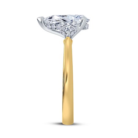3 Stones Engagement Ring with IGI LG Diamonds 2.63ct Total Weight