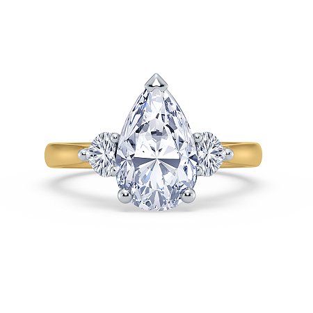 3 Stones Engagement Ring with IGI LG Diamonds 2.63ct Total Weight