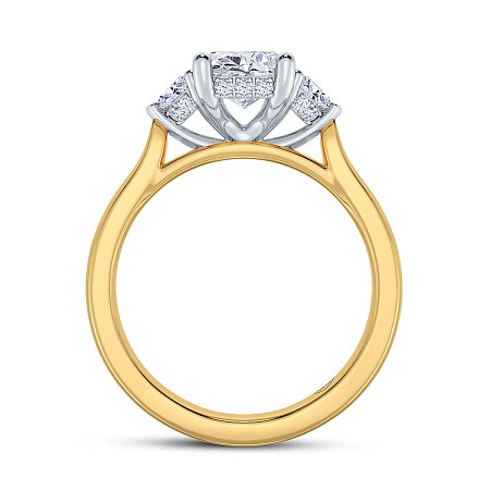 3 Stones Engagement Ring with IGI LG Diamonds 2.58ct Total Weight