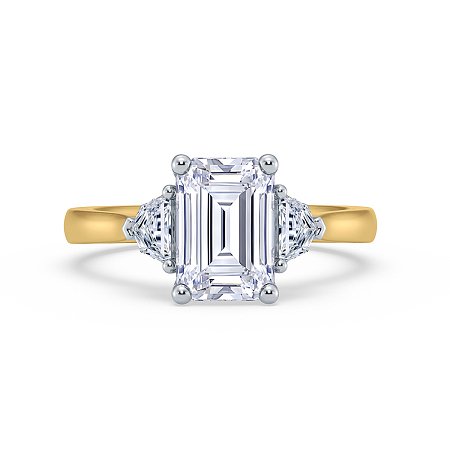 3 Stones Engagement Ring with IGI LG Diamonds 2.58ct Total Weight