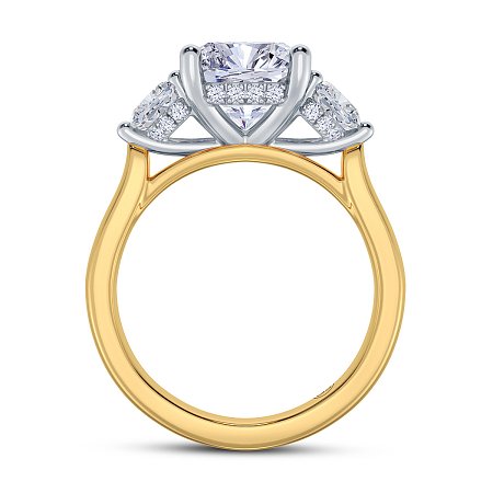 3 Stones Engagement Ring with LG Diamonds 3.59ct Total Weight