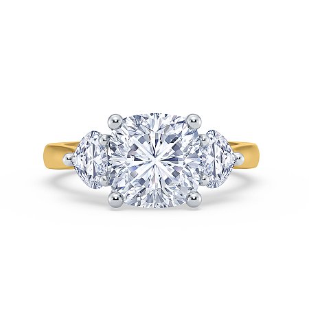 3 Stones Engagement Ring with LG Diamonds 3.59ct Total Weight