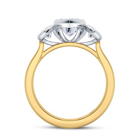 3 Stones Engagement Ring with IGI LG Diamonds 2.16ct Total Weight