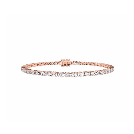 Tennis Bracelet with Horizontal Oval Lab Grown Diamonds 4cts Total Weight