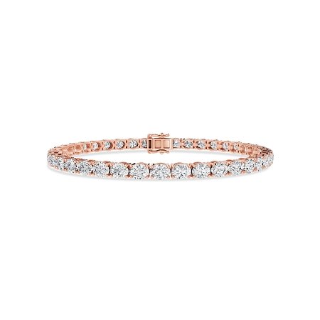 Tennis Bracelet with Horizontal Oval Lab Grown Diamonds 6cts Total Weight