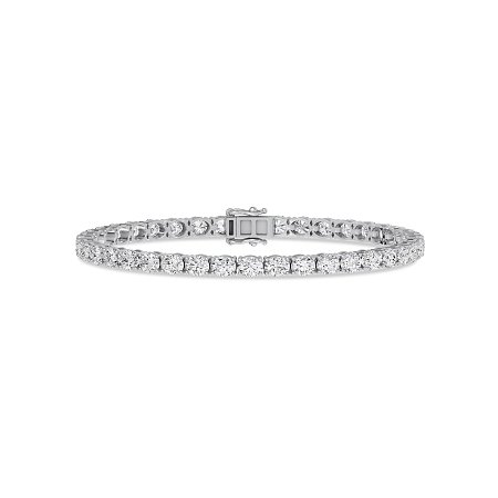 Tennis Bracelet with Horizontal Oval Lab Grown Diamonds 6cts Total Weight
