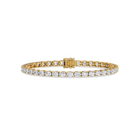 Tennis Bracelet with Horizontal Oval Lab Grown Diamonds 6cts Total Weight