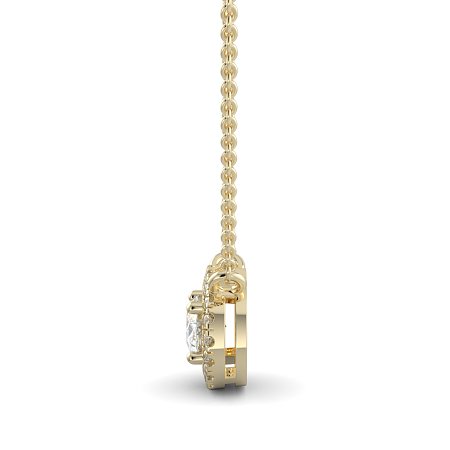 18ct Yellow Gold Necklace with Oval & Round Lab Grown Diamond 0.62ct Total Weight, E-F / VS-VVS