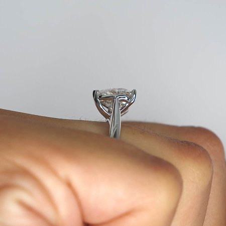 Cathedral Ring with Heart Lab Grown Diamond 2.5ct