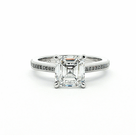 Cathedral Engagement Ring with IGI LG Diamonds 2.09ct Total Weight