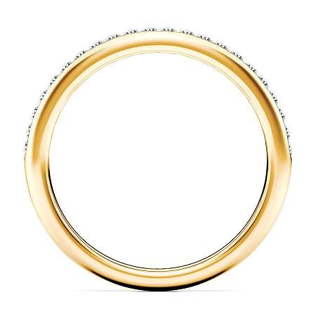 Cathedral Channel Set Wedding Ring with Natural Diamonds 0.19ct Total Weight