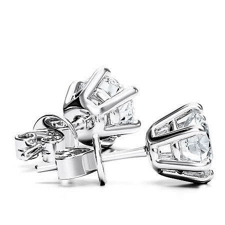 Earrings with 2 Lab Grown Diamonds 0.68cts Total Weight D/VS1 EX-EX-EX IGI Certified