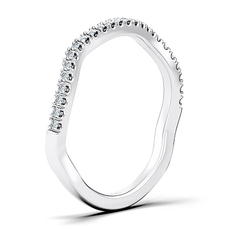 Jana Claw Set Wedding Ring with Natural Diamonds 0.12ct Total Weight