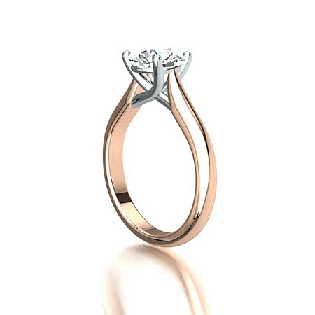 Dalia 1.55ct Round IGI LG Side Stones Diamond Engagement Ring