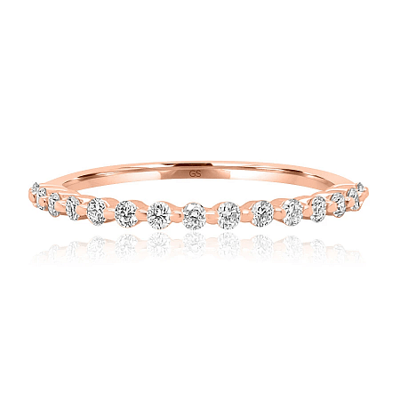 Stacker Ring with Diamond 0.17ct Total Weight