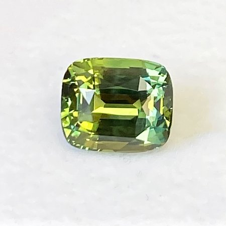 3.19 ct Cushion Green Natural Sapphire