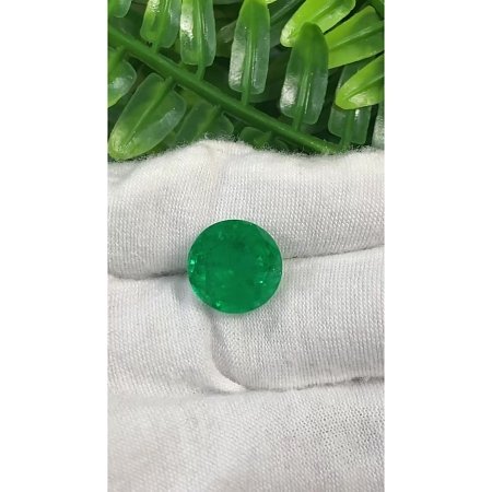 7.25 ct Round Green Natural Emerald