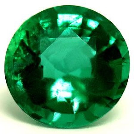 1.34 ct Round Green Natural Emerald