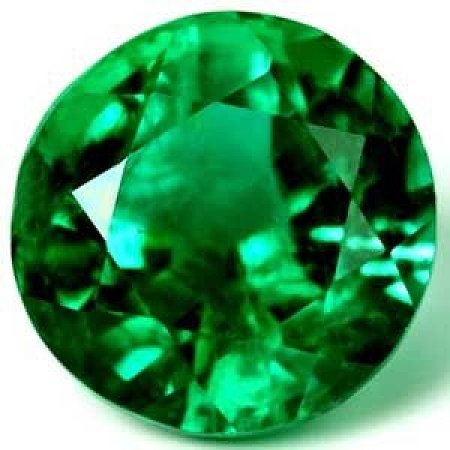 0.95 ct Round Green Natural Emerald