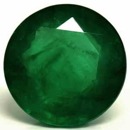 3.44 ct Round Green Natural Emerald