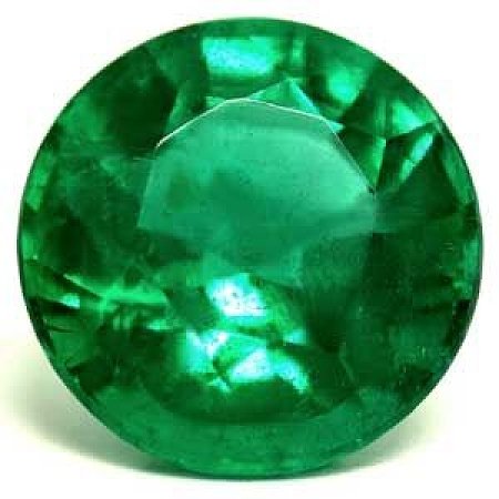 3.49 ct Round Green Natural Emerald