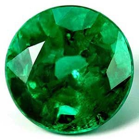 2.10 ct Round Green Natural Emerald