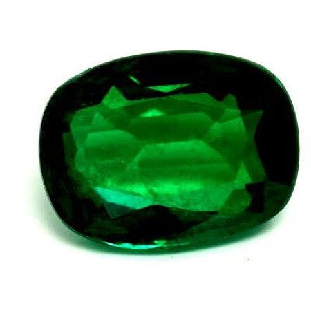 3.72 ct Cushion Green Natural Emerald