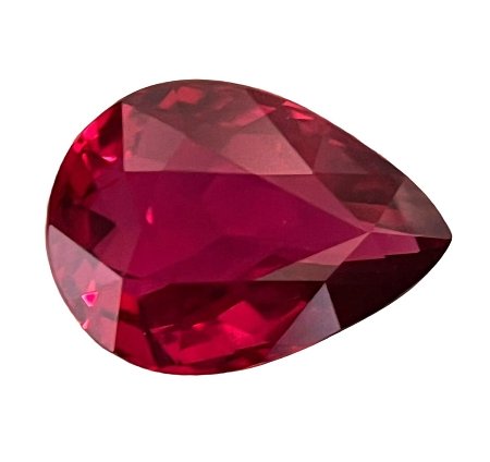 4.02 ct Pear Red Natural Ruby