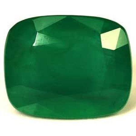 4.11 ct Cushion Green Natural Emerald