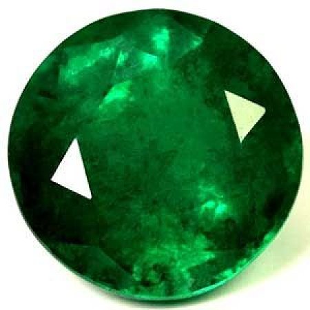 3.04 ct Round Green Natural Emerald