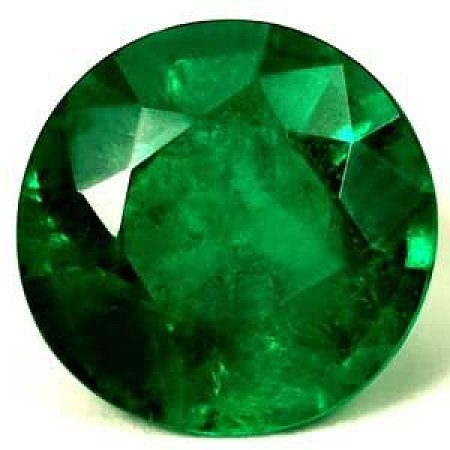 3.49 ct Round Green Natural Emerald