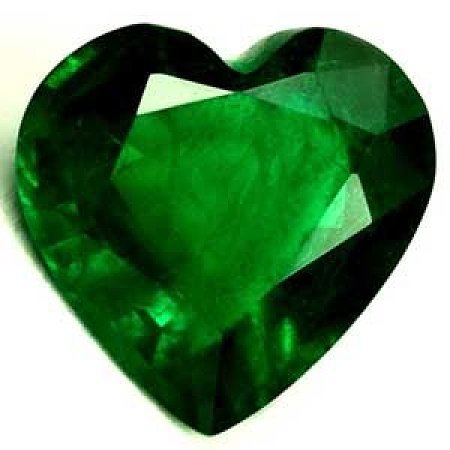 1.09 ct Heart Green Natural Emerald