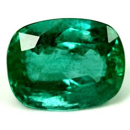 2.96 ct Cushion Green Natural Emerald