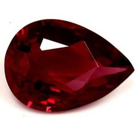 0.68 ct Pear Red Natural Ruby