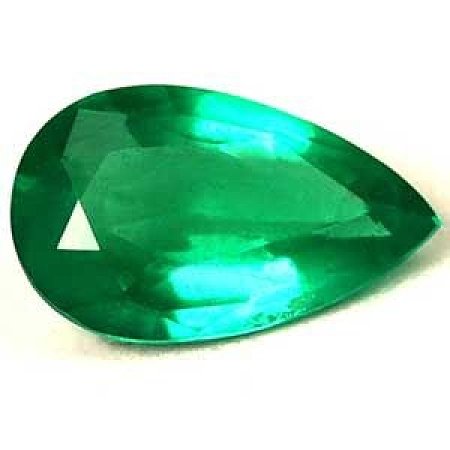 0.64 ct Pear Green Natural Emerald